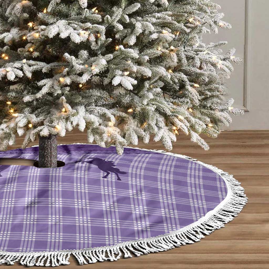 Aloha Hawaii Cowboys Paniolo Tree Skirt Violet Palaka - Polynesian Pride