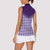Aloha Hawaii Cowboys Paniolo Women Sleeveless Polo Shirt Violet Palaka - Polynesian Pride