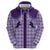 Aloha Hawaii Cowboys Paniolo Zip Hoodie Violet Palaka - Polynesian Pride