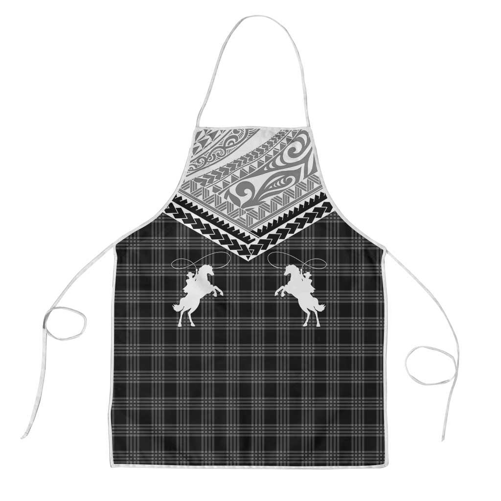 Aloha Hawaii Cowboys Paniolo Apron Black Palaka LT7 Black - Polynesian Pride