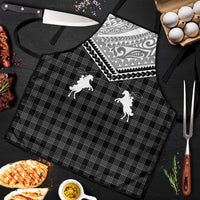 Aloha Hawaii Cowboys Paniolo Apron Black Palaka - Polynesian Pride