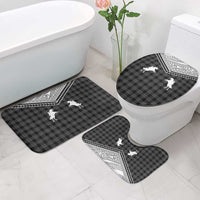 Aloha Hawaii Cowboys Paniolo Bathroom Set Black Palaka - Polynesian Pride