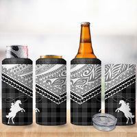Aloha Hawaii Cowboys Paniolo 4 in 1 Can Cooler Tumbler Black Palaka - Polynesian Pride