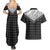 Aloha Hawaii Cowboys Paniolo Couples Matching Summer Maxi Dress and Hawaiian Shirt Black Palaka - Polynesian Pride
