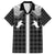Aloha Hawaii Cowboys Paniolo Family Matching Off The Shoulder Long Sleeve Dress and Hawaiian Shirt Black Palaka - Polynesian Pride