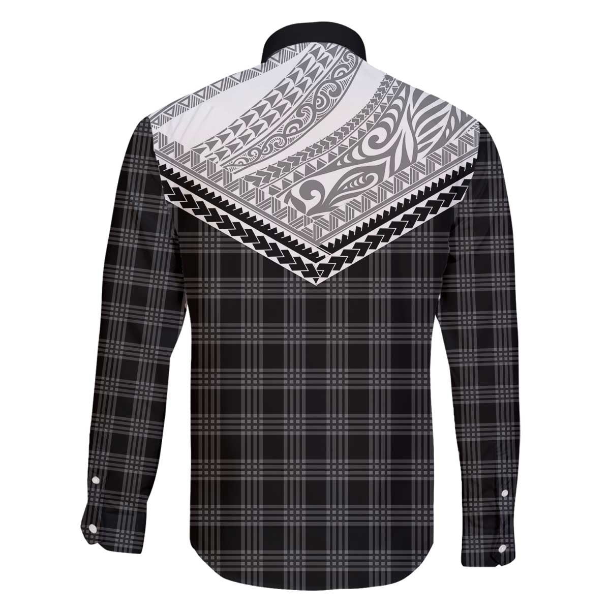 Aloha Hawaii Cowboys Paniolo Family Matching Off The Shoulder Long Sleeve Dress and Hawaiian Shirt Black Palaka - Polynesian Pride