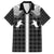 Aloha Hawaii Cowboys Paniolo Family Matching Short Sleeve Bodycon Dress and Hawaiian Shirt Black Palaka - Polynesian Pride