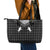 Aloha Hawaii Cowboys Paniolo Leather Tote Bag Black Palaka - Polynesian Pride
