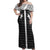 Aloha Hawaii Cowboys Paniolo Off Shoulder Maxi Dress Black Palaka - Polynesian Pride