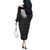 Aloha Hawaii Cowboys Paniolo Off The Shoulder Long Sleeve Dress Black Palaka - Polynesian Pride
