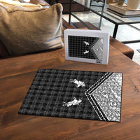 Aloha Hawaii Cowboys Paniolo Puzzle Black Palaka - Polynesian Pride