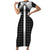 Aloha Hawaii Cowboys Paniolo Short Sleeve Bodycon Dress Black Palaka - Polynesian Pride