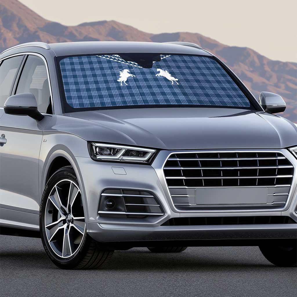 Aloha Hawaii Cowboys Paniolo Auto Sun Shade Navy Blue Palaka - Polynesian Pride