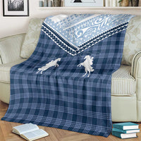 Aloha Hawaii Cowboys Paniolo Blanket Navy Blue Palaka - Polynesian Pride