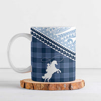 Aloha Hawaii Cowboys Paniolo Ceramic Mug Navy Blue Palaka - Polynesian Pride