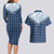 Aloha Hawaii Cowboys Paniolo Couples Matching Long Sleeve Bodycon Dress and Hawaiian Shirt Navy Blue Palaka - Polynesian Pride