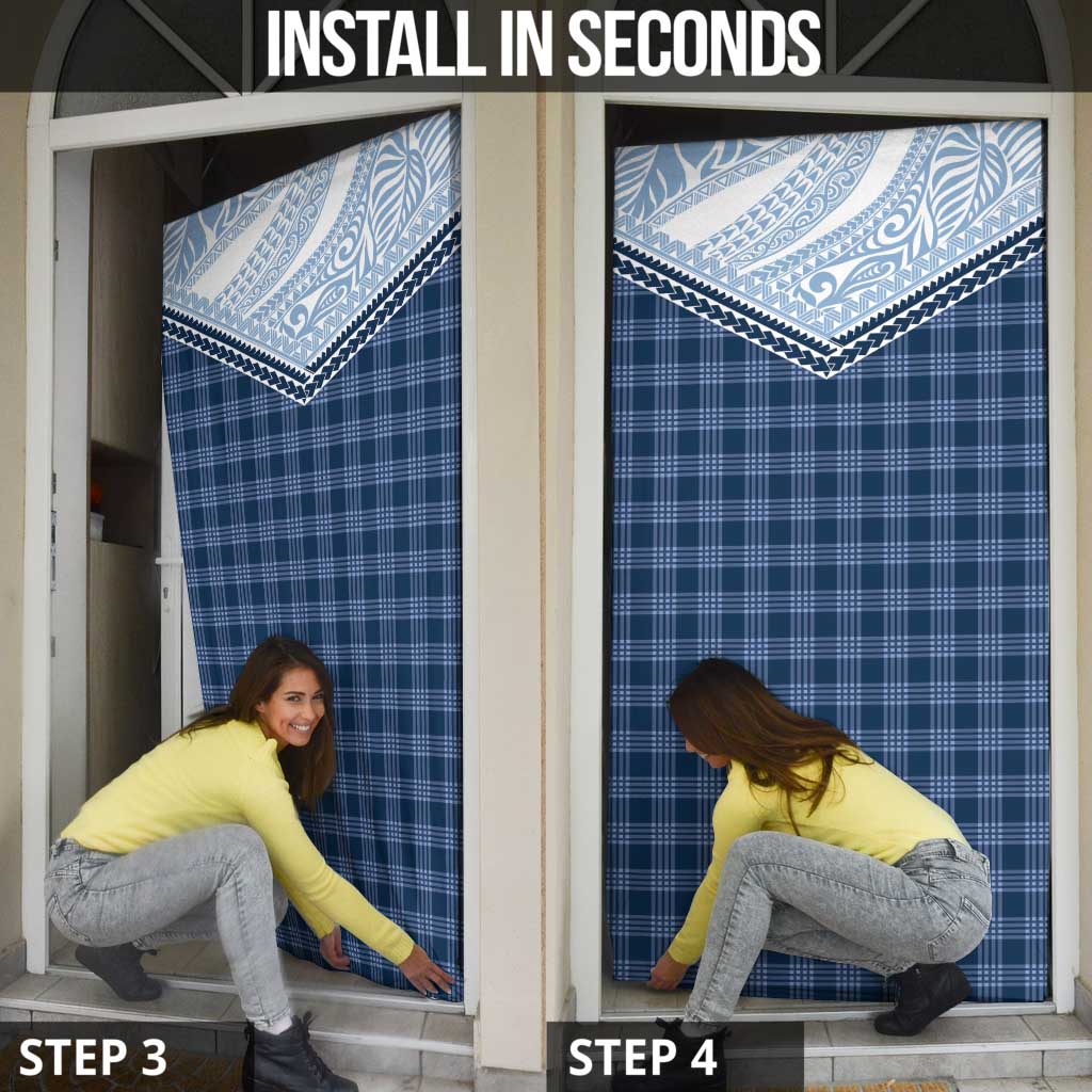 Aloha Hawaii Cowboys Paniolo Door Cover Navy Blue Palaka - Polynesian Pride