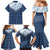 Aloha Hawaii Cowboys Paniolo Family Matching Mermaid Dress and Hawaiian Shirt Navy Blue Palaka - Polynesian Pride