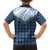 Aloha Hawaii Cowboys Paniolo Family Matching Off Shoulder Short Dress and Hawaiian Shirt Navy Blue Palaka - Polynesian Pride
