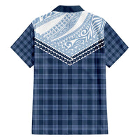 Aloha Hawaii Cowboys Paniolo Family Matching Puletasi and Hawaiian Shirt Navy Blue Palaka - Polynesian Pride