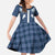 Aloha Hawaii Cowboys Paniolo Family Matching Short Sleeve Bodycon Dress and Hawaiian Shirt Navy Blue Palaka - Polynesian Pride