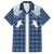 Aloha Hawaii Cowboys Paniolo Family Matching Tank Maxi Dress and Hawaiian Shirt Navy Blue Palaka - Polynesian Pride