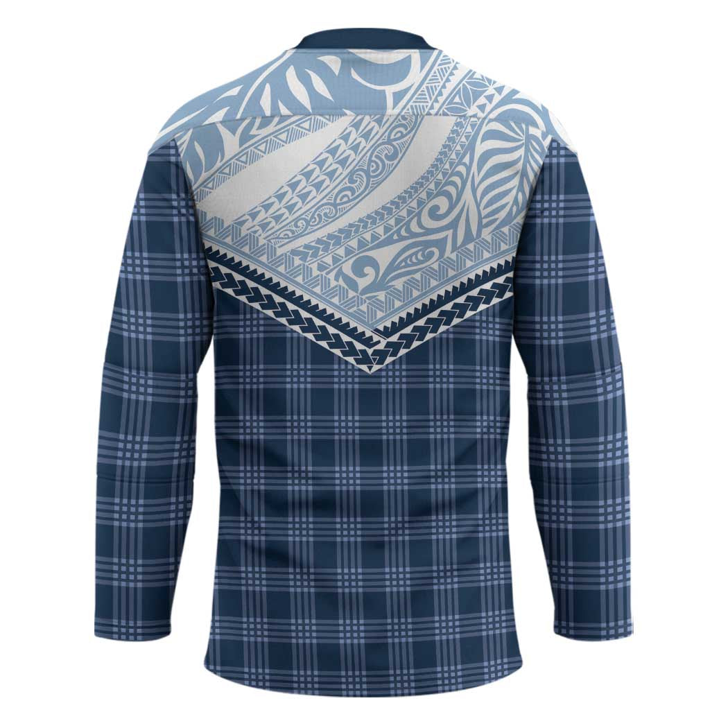 Aloha Hawaii Cowboys Paniolo Hockey Jersey Navy Blue Palaka - Polynesian Pride