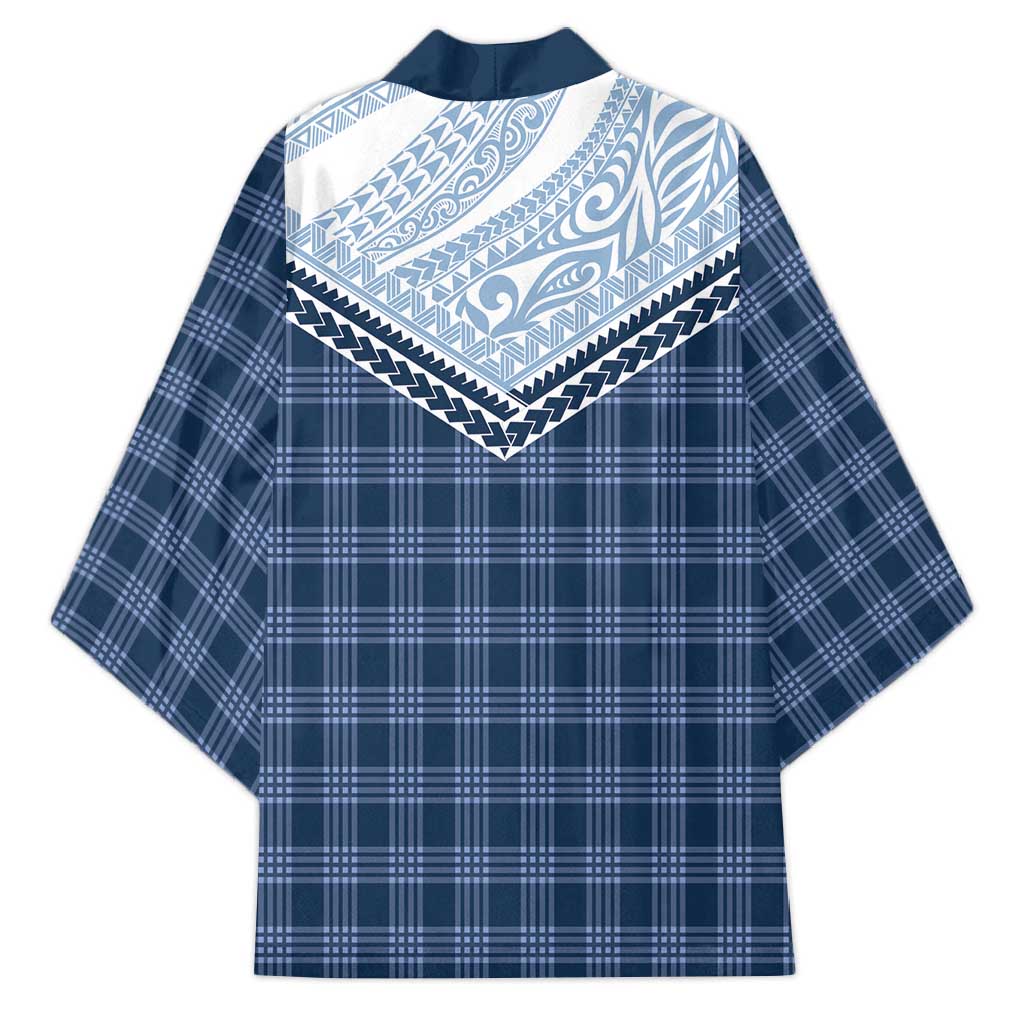 Aloha Hawaii Cowboys Paniolo Kimono Navy Blue Palaka - Polynesian Pride