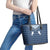 Aloha Hawaii Cowboys Paniolo Leather Tote Bag Navy Blue Palaka - Polynesian Pride