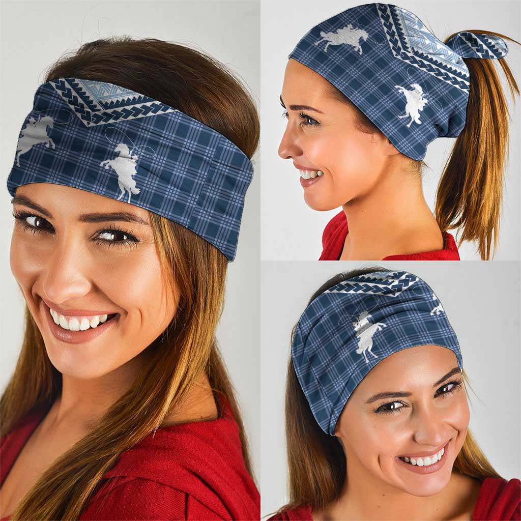 Aloha Hawaii Cowboys Paniolo Neck Gaiter Navy Blue Palaka - Polynesian Pride