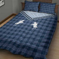 Aloha Hawaii Cowboys Paniolo Quilt Bed Set Navy Blue Palaka - Polynesian Pride