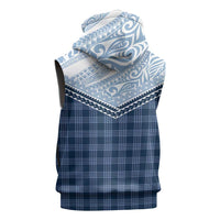 Aloha Hawaii Cowboys Paniolo Sleeveless Zip Hoodie Navy Blue Palaka - Polynesian Pride