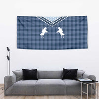 Aloha Hawaii Cowboys Paniolo Tapestry Navy Blue Palaka - Polynesian Pride