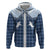 Aloha Hawaii Cowboys Paniolo Zip Hoodie Navy Blue Palaka - Polynesian Pride