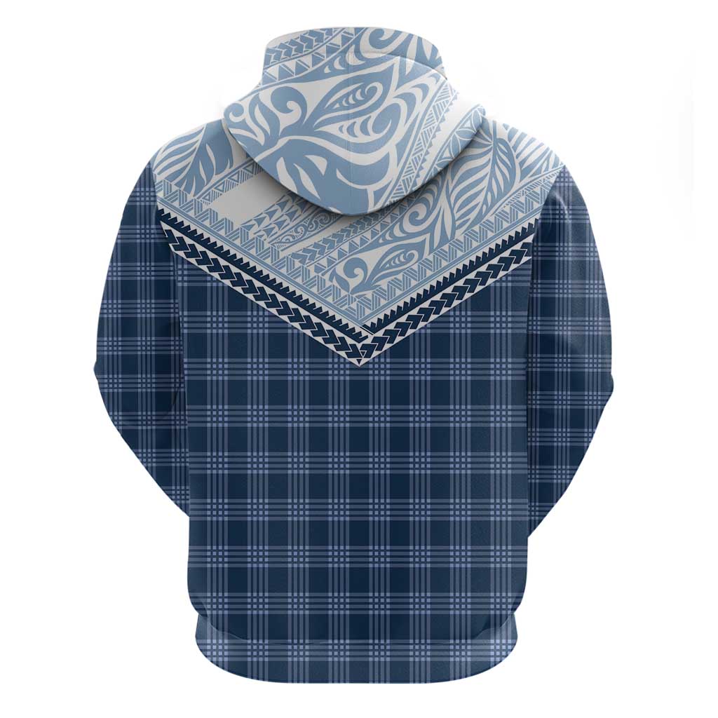 Aloha Hawaii Cowboys Paniolo Zip Hoodie Navy Blue Palaka - Polynesian Pride