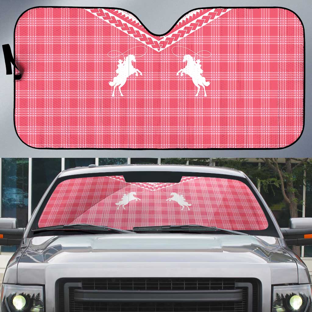 Aloha Hawaii Cowboys Paniolo Auto Sun Shade Rose Palaka - Polynesian Pride