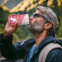 Aloha Hawaii Cowboys Paniolo 4 in 1 Can Cooler Tumbler Rose Palaka - Polynesian Pride