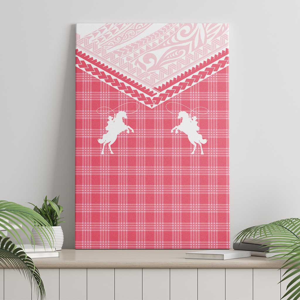 Aloha Hawaii Cowboys Paniolo Canvas Wall Art Rose Palaka - Polynesian Pride