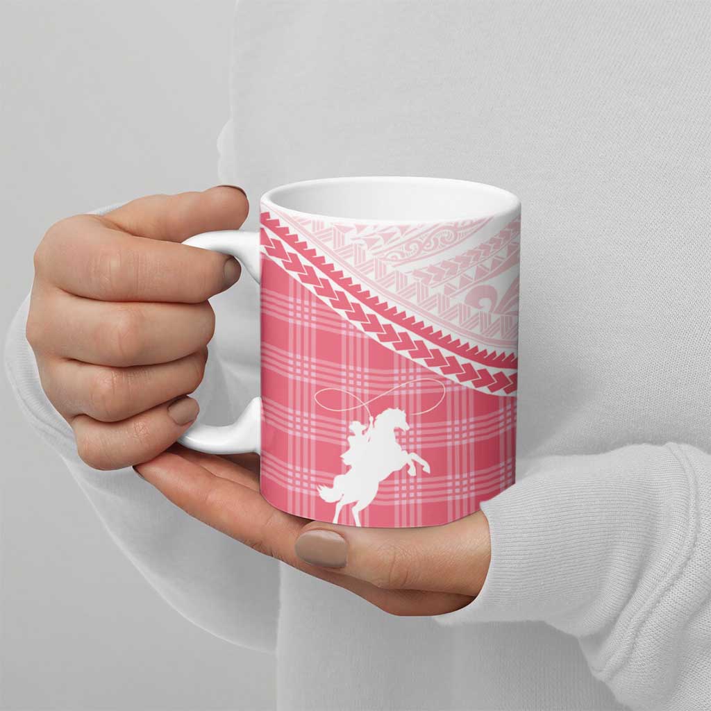 Aloha Hawaii Cowboys Paniolo Ceramic Mug Rose Palaka - Polynesian Pride