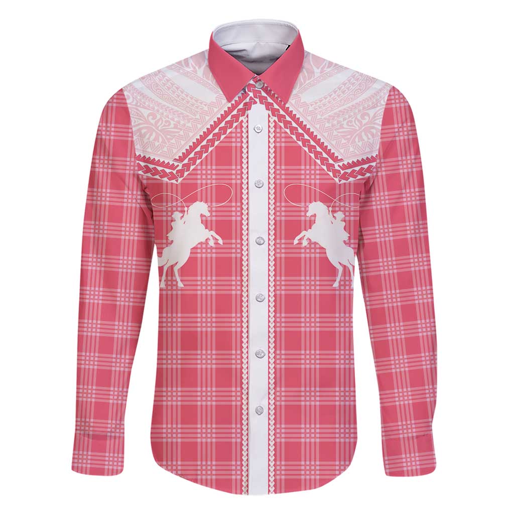 Aloha Hawaii Cowboys Paniolo Family Matching Mermaid Dress and Hawaiian Shirt Rose Palaka - Polynesian Pride