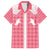 Aloha Hawaii Cowboys Paniolo Family Matching Off The Shoulder Long Sleeve Dress and Hawaiian Shirt Rose Palaka - Polynesian Pride