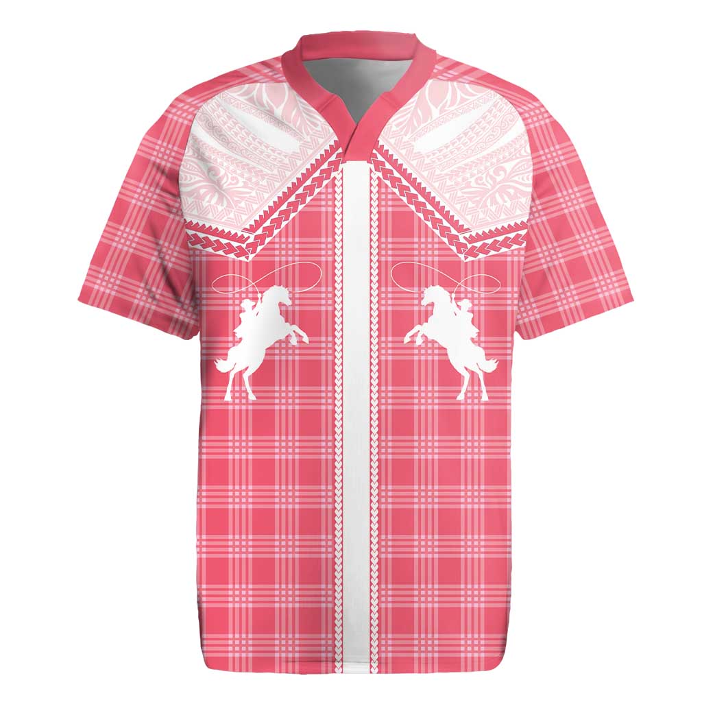Aloha Hawaii Cowboys Paniolo Rugby Jersey Rose Palaka - Polynesian Pride
