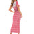 Aloha Hawaii Cowboys Paniolo Short Sleeve Bodycon Dress Rose Palaka - Polynesian Pride