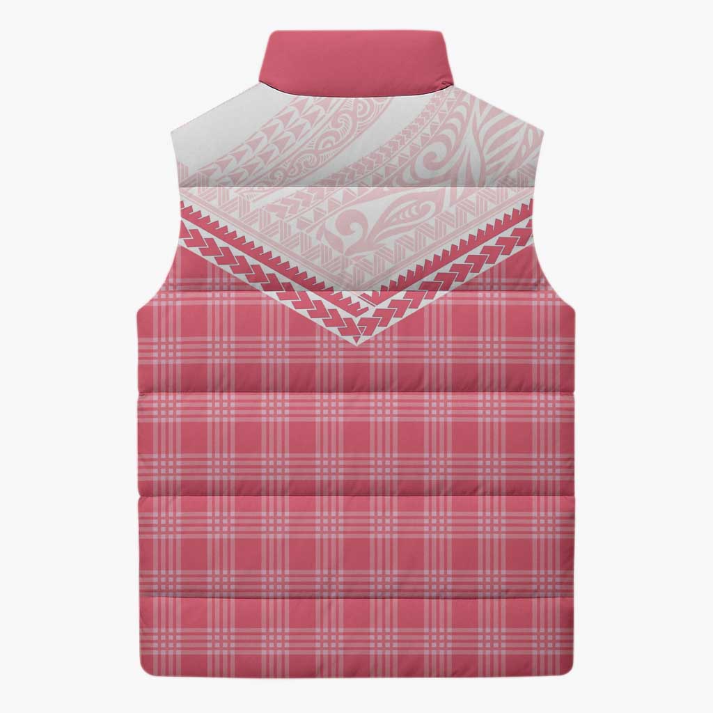 Aloha Hawaii Cowboys Paniolo Sleeveless Puffer Jacket Rose Palaka - Polynesian Pride