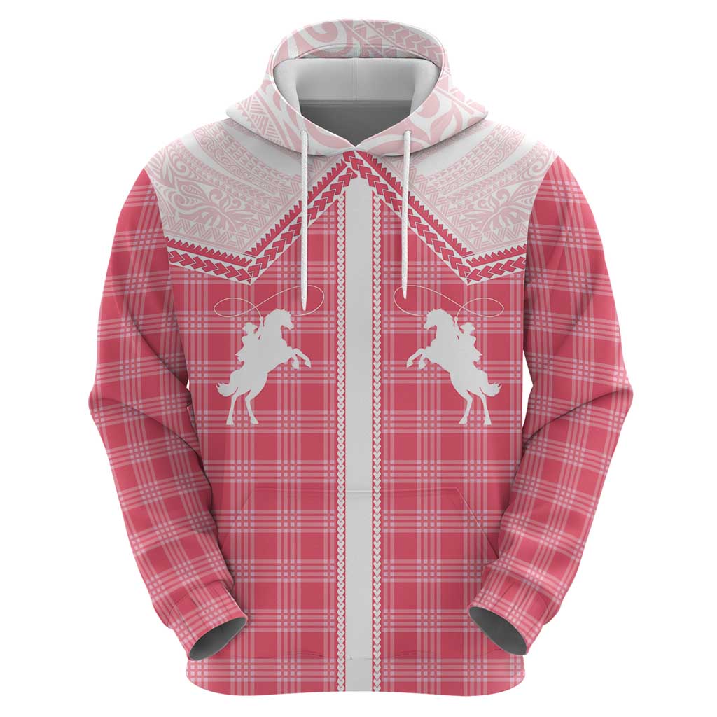 Aloha Hawaii Cowboys Paniolo Zip Hoodie Rose Palaka - Polynesian Pride