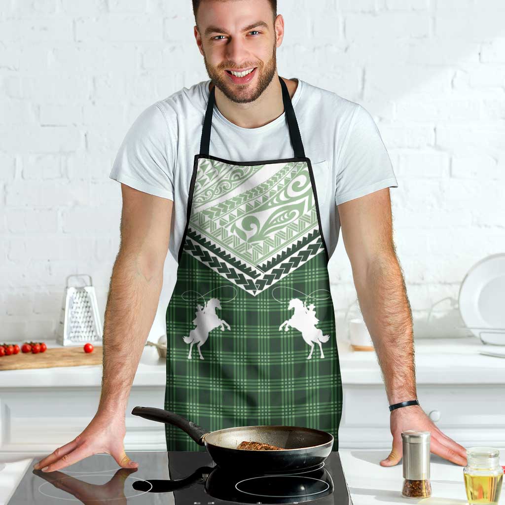 Aloha Hawaii Cowboys Paniolo Apron Forest Green Palaka - Polynesian Pride