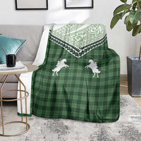 Aloha Hawaii Cowboys Paniolo Blanket Forest Green Palaka - Polynesian Pride