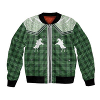 Aloha Hawaii Cowboys Paniolo Bomber Jacket Forest Green Palaka - Polynesian Pride