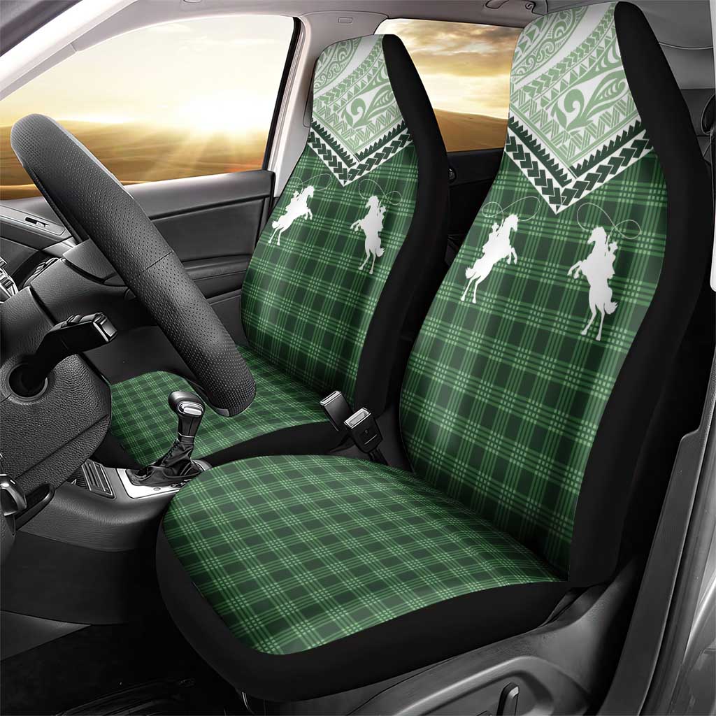 Aloha Hawaii Cowboys Paniolo Car Seat Cover Forest Green Palaka - Polynesian Pride