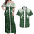 Aloha Hawaii Cowboys Paniolo Couples Matching Off Shoulder Maxi Dress and Hawaiian Shirt Forest Green Palaka - Polynesian Pride